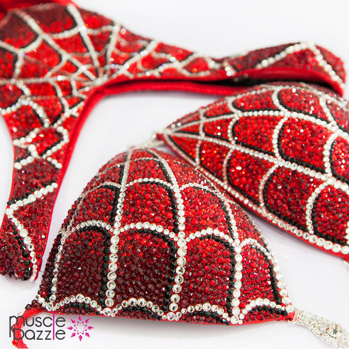 Red Spiderman Figure Competition Suit